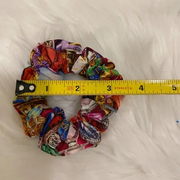 Perfume Bottles Print Hair Scrunchie. Multicolor . Small (Mini).