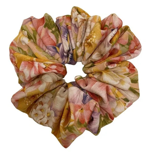 Floral Hair Scrunchie. Multicolor . Medium