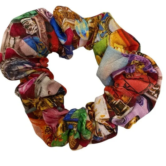 Perfume Bottles Print Hair Scrunchie. Multicolor . Small (Mini).