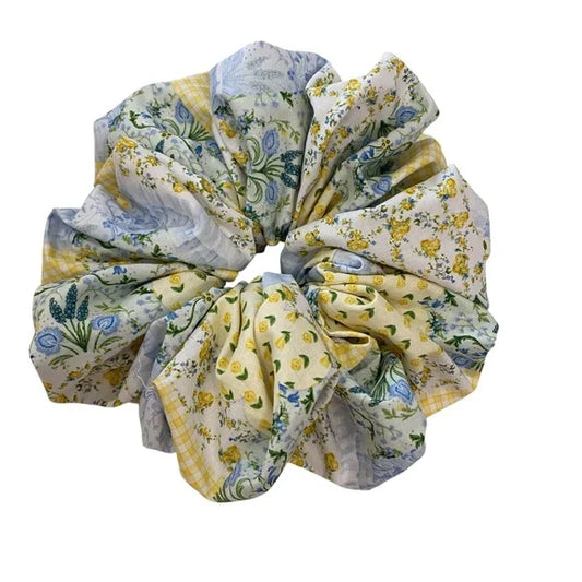 Floral Hair Scrunchie. Multicolor . XL