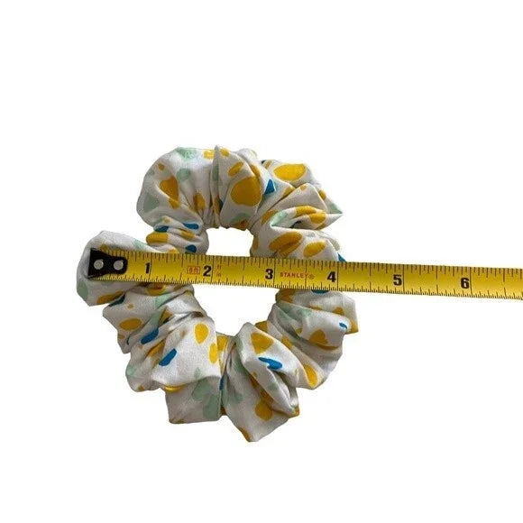 Hair Scrunchie. Watercolor Stains Print. Multicolor. Small (Mini).