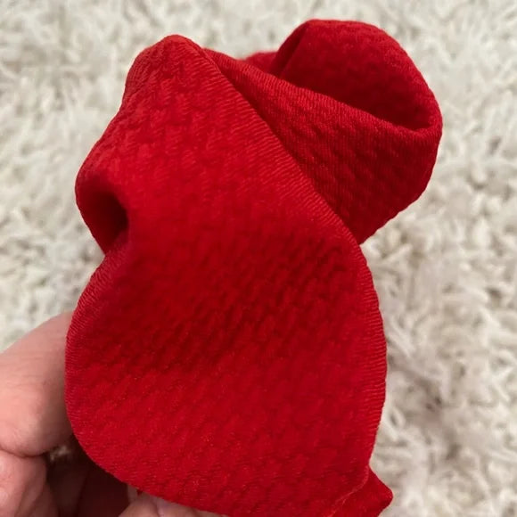 Women's Hair Scrunchie. Red. Medium