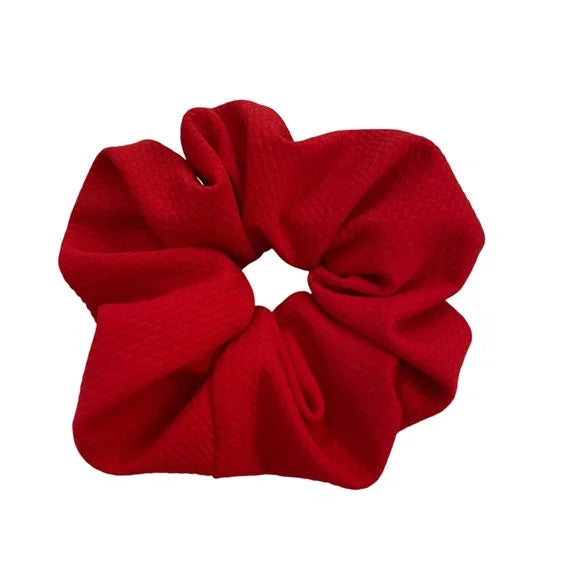 Women's Hair Scrunchie. Red. Medium