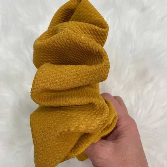 Women's Hair Scrunchie. Mustard Color. XL