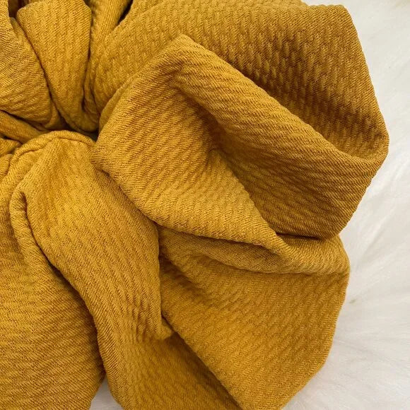 Women's Hair Scrunchie. Mustard Color. XL
